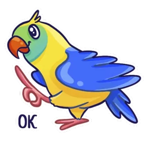 Стикер из набора Попугайчики