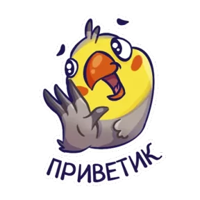Стикер из набора Попугайчики