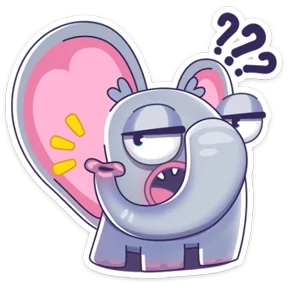 Стикер из набора Просто слон