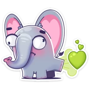 Стикер из набора Просто слон