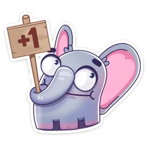 Стикер из набора Просто слон