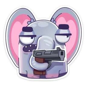 Стикер из набора Просто слон