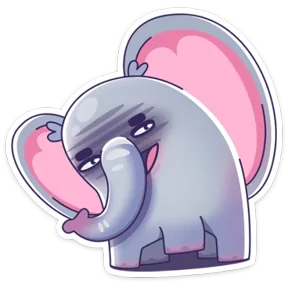 Стикер из набора Просто слон