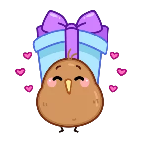 Стикер из набора Птичка киви