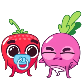 Стикер из набора Редиска и клубничка