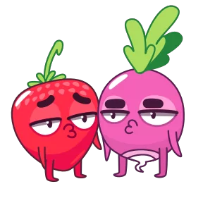 Стикер из набора Редиска и клубничка