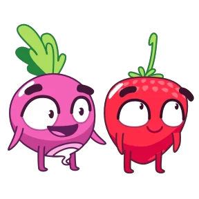 Стикер из набора Редиска и клубничка