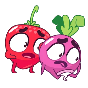 Стикер из набора Редиска и клубничка
