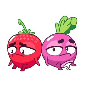 Стикер из набора Редиска и клубничка