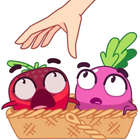 Стикер из набора Редиска и клубничка