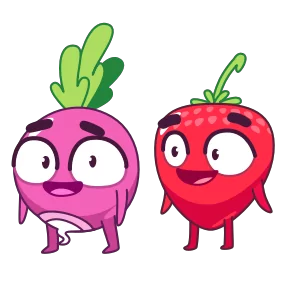 Стикер из набора Редиска и клубничка