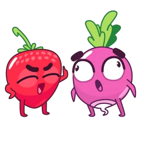 Стикер из набора Редиска и клубничка