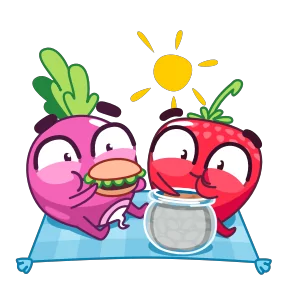 Стикер из набора Редиска и клубничка