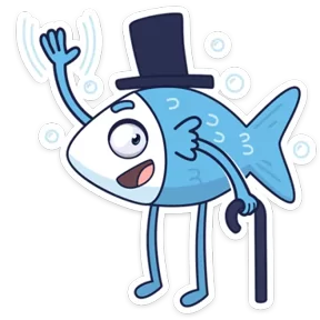 Стикер из набора Рыба пошла