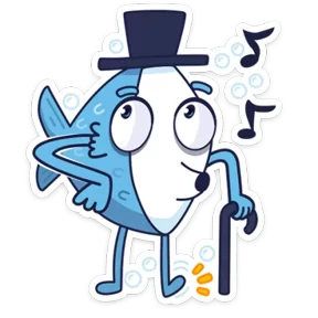 Стикер из набора Рыба пошла