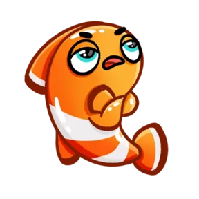 Стикер из набора Рыбка-клоун