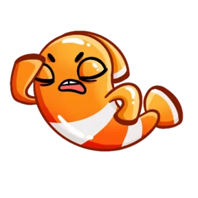 Стикер из набора Рыбка-клоун