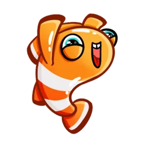 Стикер из набора Рыбка-клоун