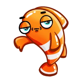 Стикер из набора Рыбка-клоун