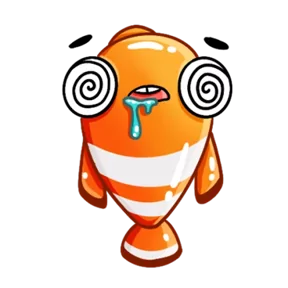 Стикер из набора Рыбка-клоун