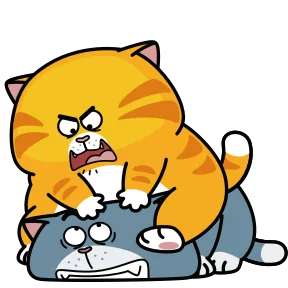 Стикер из набора Рыжий кот