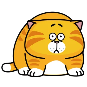 Стикер из набора Рыжий кот