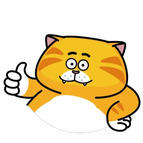 Стикер из набора Рыжий кот