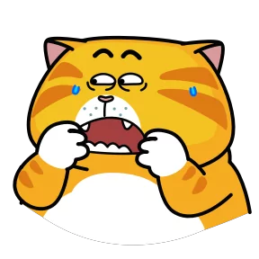 Стикер из набора Рыжий кот