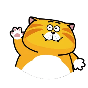 Стикер из набора Рыжий кот