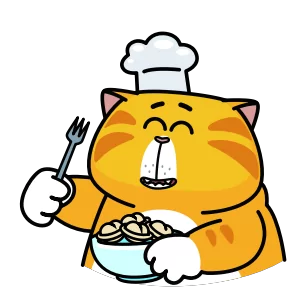 Стикер из набора Рыжий кот