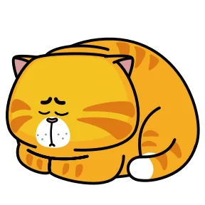 Стикер из набора Рыжий кот