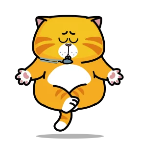 Стикер из набора Рыжий кот