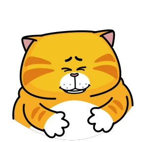 Стикер из набора Рыжий кот