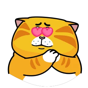 Стикер из набора Рыжий кот