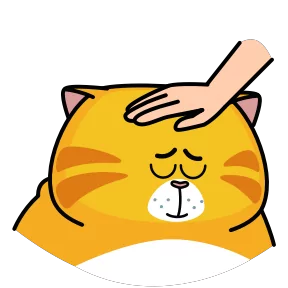 Стикер из набора Рыжий кот