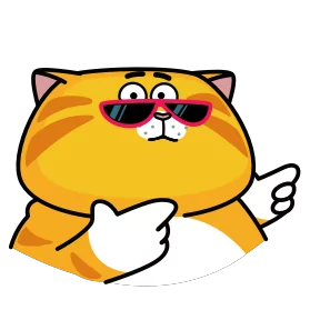 Стикер из набора Рыжий кот