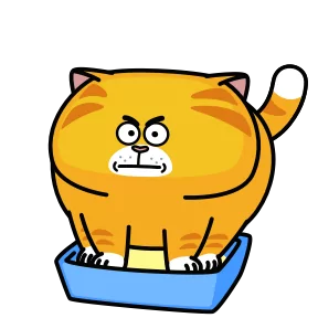 Стикер из набора Рыжий кот