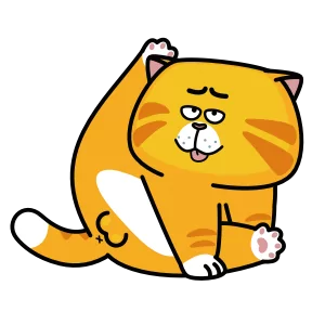 Стикер из набора Рыжий кот