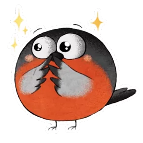 Стикер из набора Снегирь