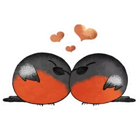 Стикер из набора Снегирь