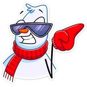 Стикер из набора Снеговик