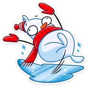 Стикер из набора Снеговик