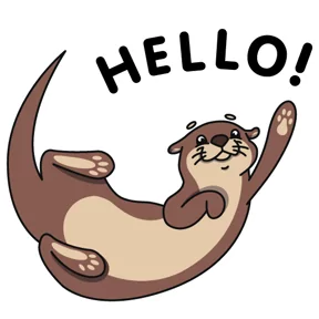 Стикерпак Выдра для мессенджера MAX — 16 стикеров