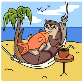 Стикер из набора Выдра