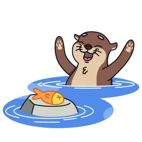 Стикер из набора Выдра